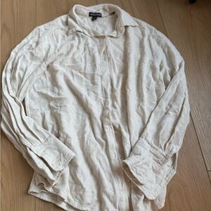 PrettyLittleThing Women's Cream Button Down Shirt